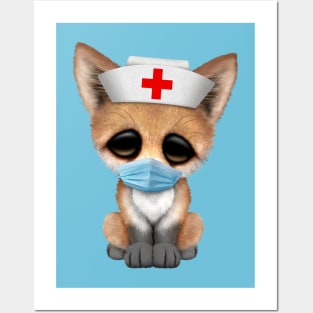 Cute Baby Fox Nurse Posters and Art